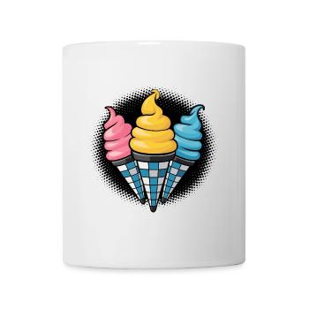 Eis Eiscreme Liebhaber Eistüten - Tasse - Weiß - Vorne