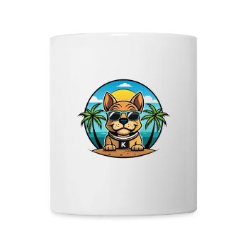 Kai Ken Hunderasse Cartoon Sonnenbrille Strand - Tasse - Weiß - Vorne