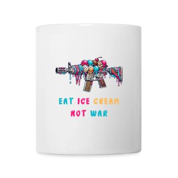 De la crème glacée au lieu de la guerre - Mug blanc - blanc - Devant