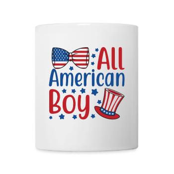 All American Boy Independence Day Amerika - Tasse - Weiß - Vorne