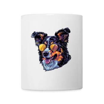 Bouvier Australien Chien, Chien, Lunettes De Soleil, Été - Mug blanc - blanc - Devant
