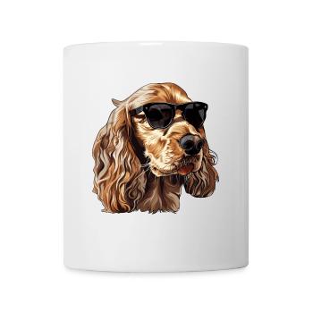 English Cocker Spaniel, Dog, Sunglasses, Summer - Mug - white - Front