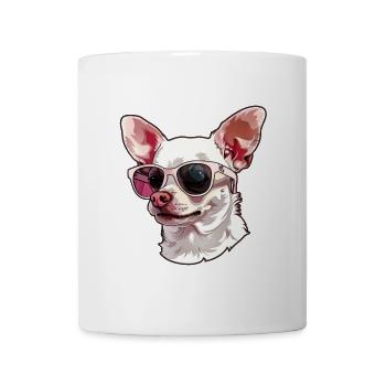 Chihuahua, dog, sunglasses, summer - Mug - white - Front
