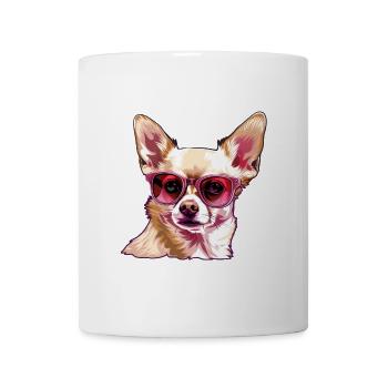 Chihuahua, dog, sunglasses, summer - Mug - white - Front
