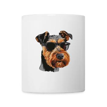 Airedale Terrier, Dog, Sunglasses, Summer - Mug - white - Front