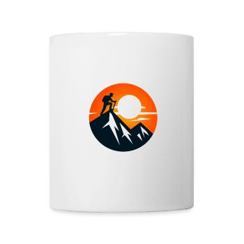 Bei Sonnenuntergang auf den Gipfel klettern - Tasse - Weiß - Vorne