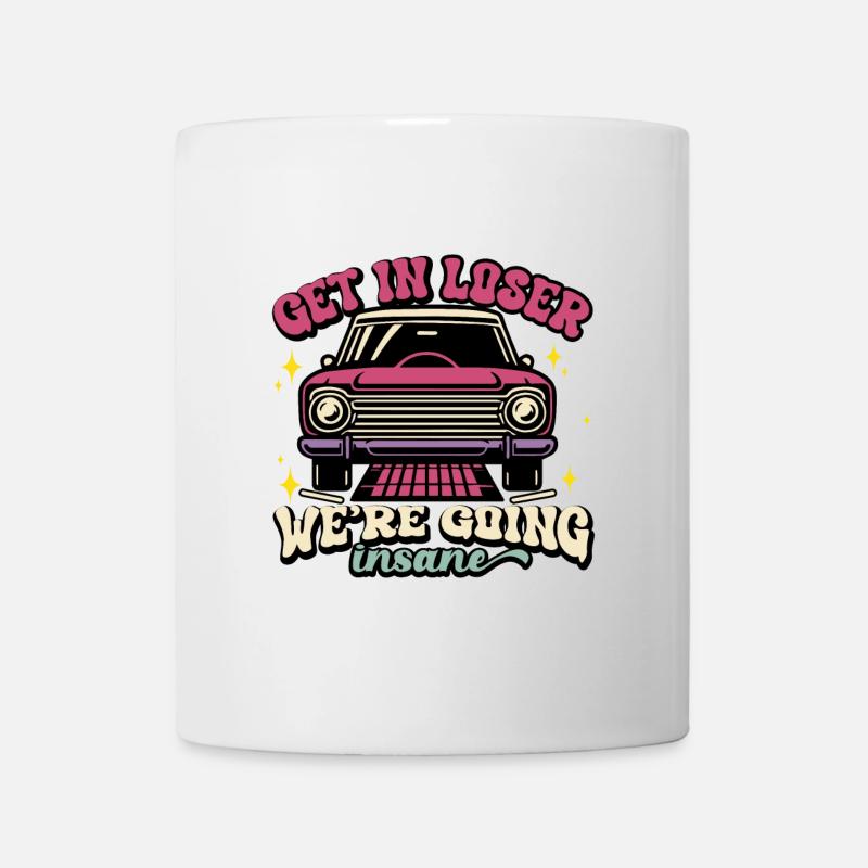 Voiture rétro se perdre Design fou - Mug blanc - blanc
