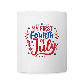 My First Fourth of July Independence Day Amerika - Tasse - Weiß - Vorne