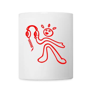 rave dj headphones - Mug - white - Front