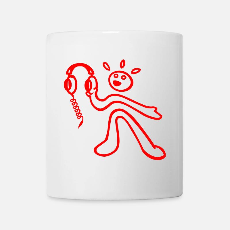 rave dj headphones - Mug - white