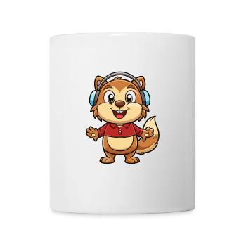 Und täglich grüßt das Murmeltier Lustige Zeichentrickfigur Kopfhörermusik - Tasse - Weiß - Vorne