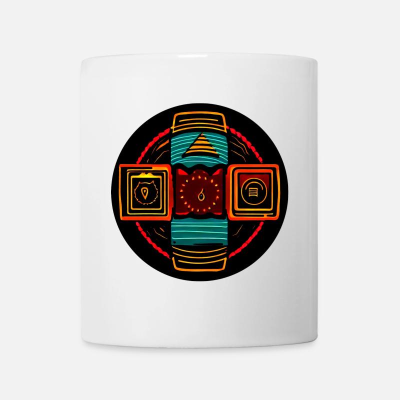 Neon Geometric Icons - Native Freestyle - Mug blanc - blanc