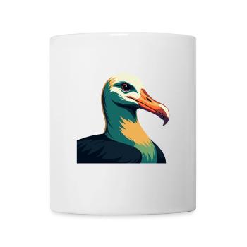 Albatross Zeichentrickfigur Buntes Haustier Tier - Tasse - Weiß - Vorne