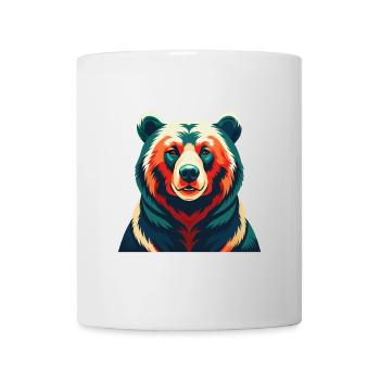 Ours Dessin animé Personnage Animal de compagnie coloré - Mug blanc - blanc - Devant