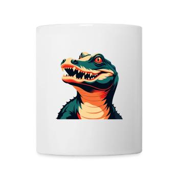 Crocodile Cartoon Character Colorful Pet Animal - Mug - white - Front