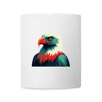 Eagle Cartoon Character Colorful Pet Animal - Mug - white - Front