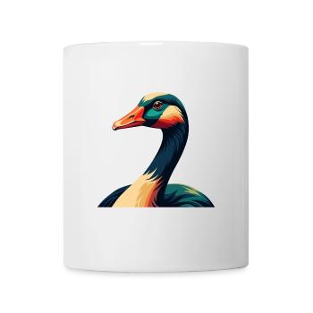 Oie Dessin Animé Personnage Animal Coloré Animal De Compagnie - Mug blanc - blanc - Devant