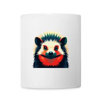 Igel Cartoon Figur Buntes Haustier Tier - Tasse - Weiß - Vorne