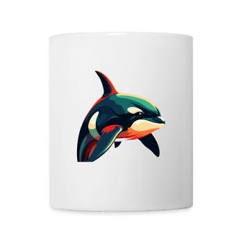 Orca Cartoon Character Colorful Pet Animal - Mug - white - Front