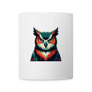 Owl Cartoon Character Colorful Pet Animal - Mug - white - Front