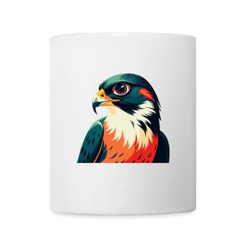Falcon Cartoon Character Colorful Pet Animal - Mug - white - Front