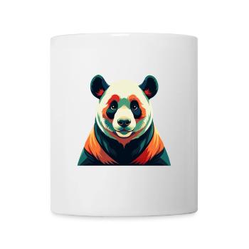 Panda Cartoon Figur Buntes Haustier Tier - Tasse - Weiß - Vorne