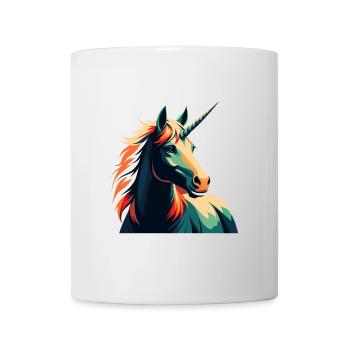 Licorne Dessin animé Personnage Animal de compagnie coloré - Mug blanc - blanc - Devant