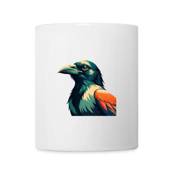 Crow Cartoon Character Colorful Pet Animal - Mug - white - Front