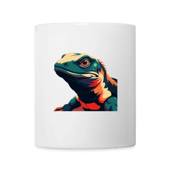 Lizard Cartoon Character Colorful Pet Animal - Mug - white - Front