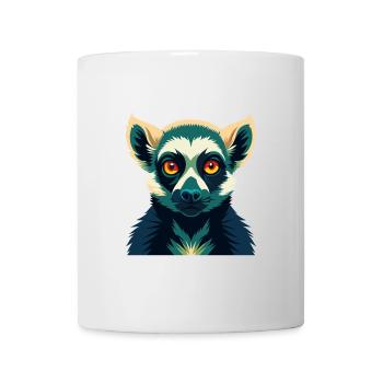 Lemur Cartoon Character Colorful Pet Animal - Mug - white - Front