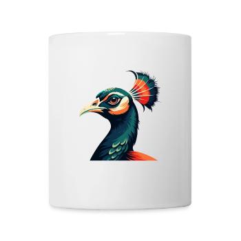 paon dessin animé personnage animal de compagnie coloré - Mug blanc - blanc - Devant