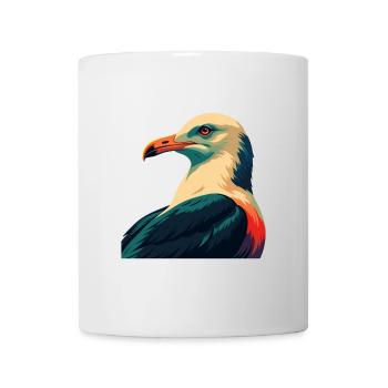Seagull Cartoon Character Colorful Pet Animal - Mug - white - Front