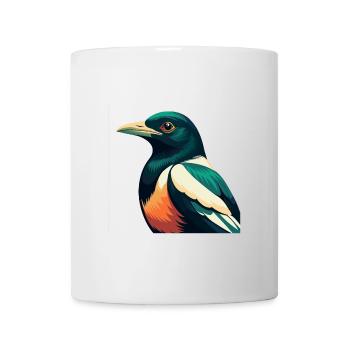 Pie Dessin animé Personnage Animal de compagnie coloré - Mug blanc - blanc - Devant