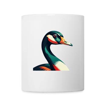 Oie Dessin Animé Personnage Animal Coloré Animal De Compagnie - Mug blanc - blanc - Devant