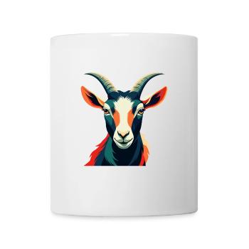 Goat Cartoon Character Colorful Pet Animal - Mug - white - Front