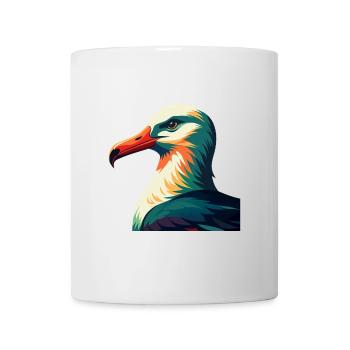 Albatross Zeichentrickfigur Buntes Haustier Tier - Tasse - Weiß - Vorne
