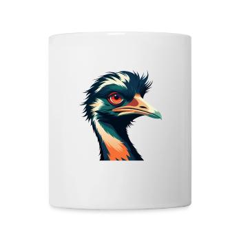Emu Zeichentrickfigur Buntes Haustier Tier - Tasse - Weiß - Vorne