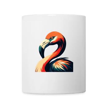 Flamingo Cartoon Character Colorful Pet Animal - Mug - white - Front