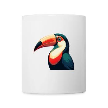 Toucan Cartoon Character Colorful Pet Animal - Mug - white - Front