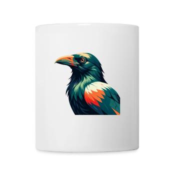Crow Cartoon Character Colorful Pet Animal - Mug - white - Front