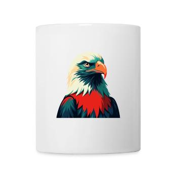 Aigle Dessin Animé Personnage Animal Coloré Animal De Compagnie - Mug blanc - blanc - Devant
