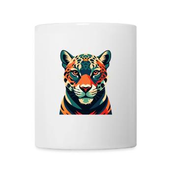 Leopard Cartoon Character Colorful Pet Animal - Mug - white - Front