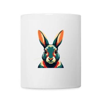 Personnage de dessin animé de lapin Animal de compagnie coloré - Mug blanc - blanc - Devant