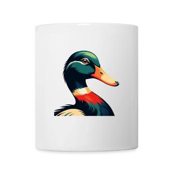 Ente Cartoon Figur Buntes Haustier Tier - Tasse - Weiß - Vorne