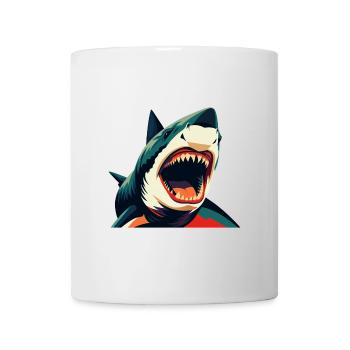 Shark Cartoon Character Colorful Pet Animal - Mug - white - Front