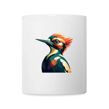 Specht Cartoon Figur Buntes Haustier Tier - Tasse - Weiß - Vorne