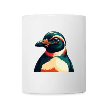 Pinguin Zeichentrickfigur Buntes Haustier Tier - Tasse - Weiß - Vorne
