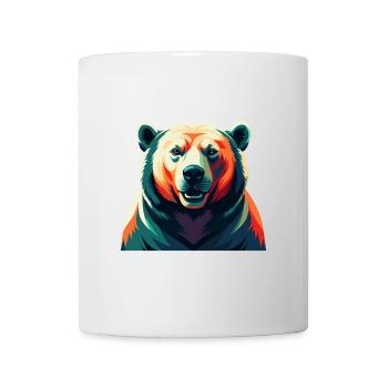 Eisbär Zeichentrickfigur Buntes Haustier Tier - Tasse - Weiß - Vorne