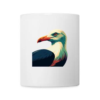 Möwe Zeichentrickfigur Buntes Haustier Tier - Tasse - Weiß - Vorne