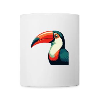 Toucan Cartoon Character Colorful Pet Animal - Mug - white - Front